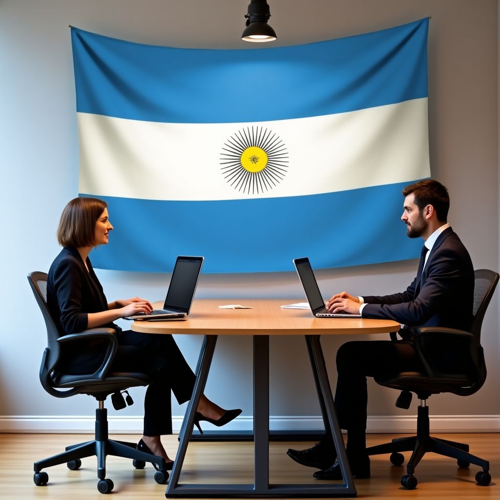Equipo de EconArgentina en oficina moderna